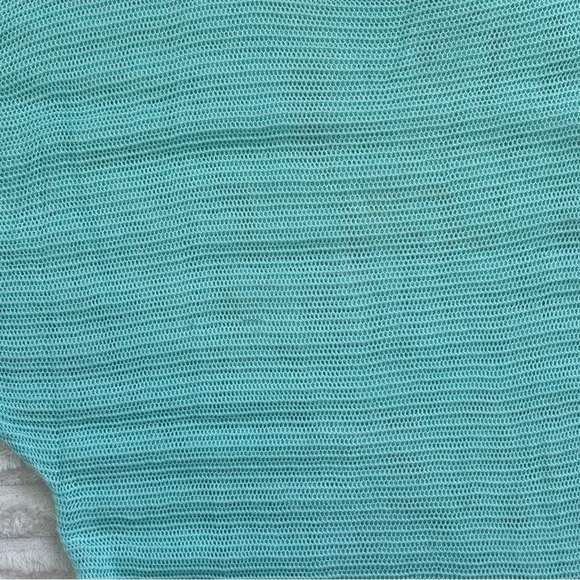 EXPRESS Bundle of 3 Sheer Mesh Knit Tops Blue Pink Aqua Size Small - Picture 5 of 8